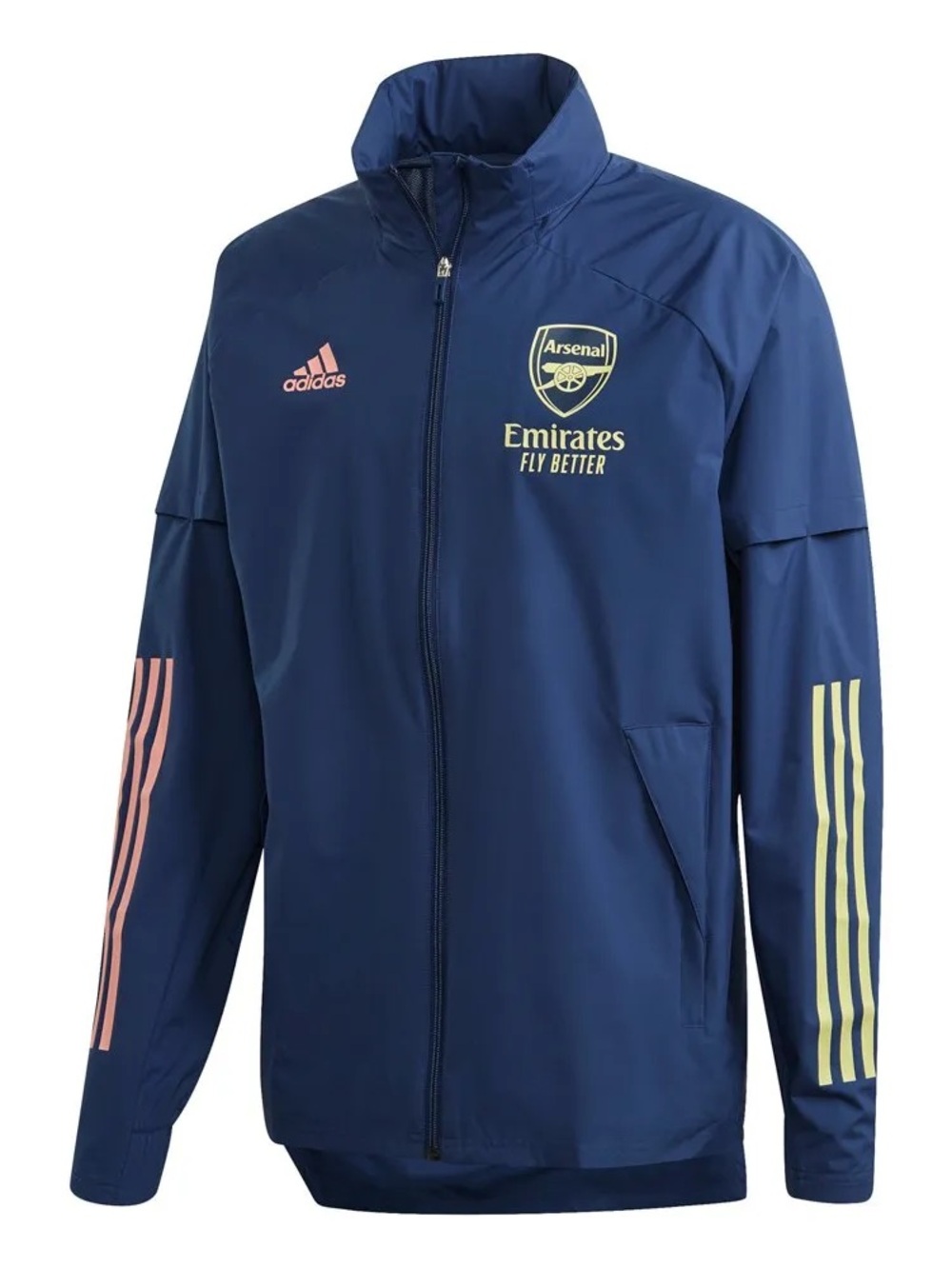 Arsenal FC adidas Away 20/21 Training Jacket Pink & Yellow